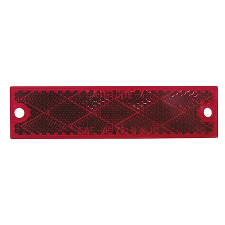 Red Lens 438 Length X 118 Width Rectangular Without Housing Mounts With 2 Screws